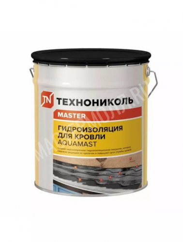Мастика битумно-резиновая AquaMast (20л, 18кг) кровельная